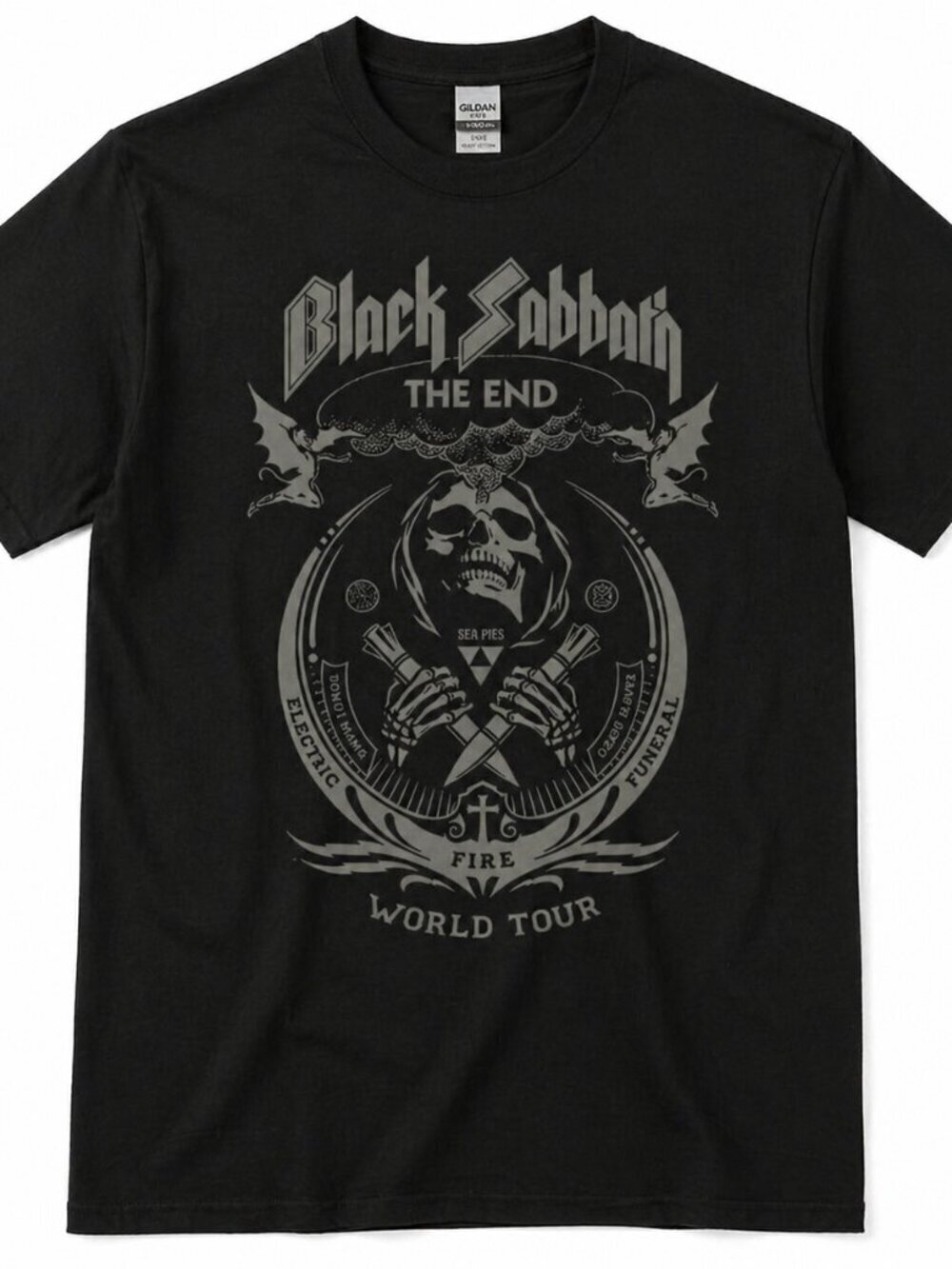 Black Sabbath The End Tour 9s Rock Band Retro Streetwear T Shirt